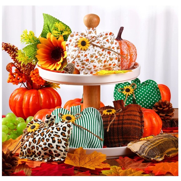 12 Pieces Thanksgiving Pumpkin Hanging Decorations - Picture 4 of 6